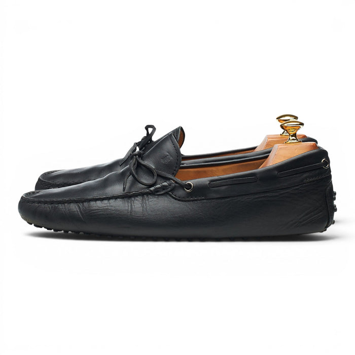 Gommino Black Leather Driving Loafers UK 9.5