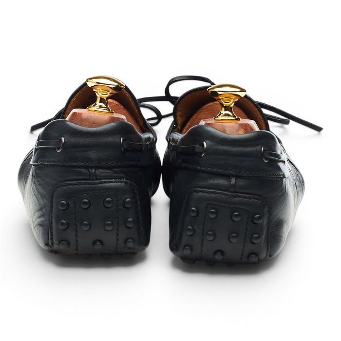 Gommino Black Leather Driving Loafers UK 9.5