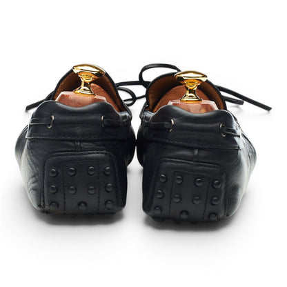 Gommino Black Leather Driving Loafers UK 9.5