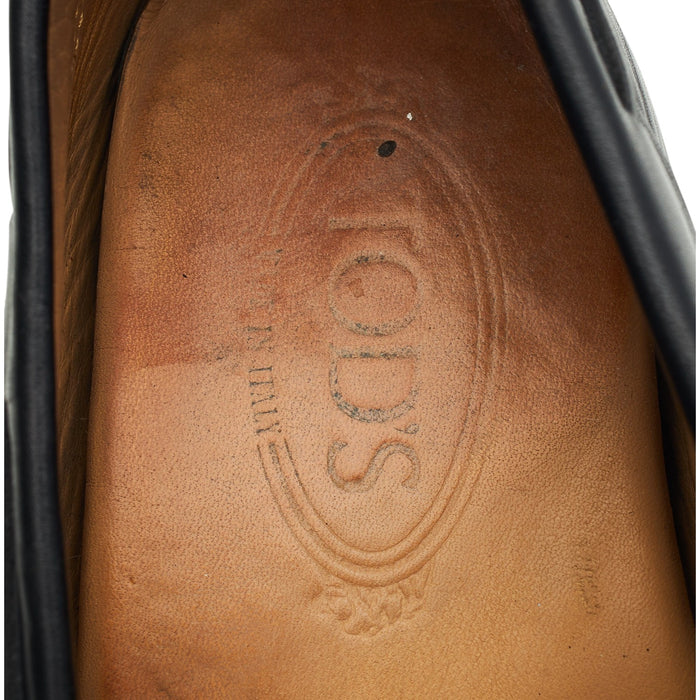 Gommino Black Leather Driving Loafers UK 9.5