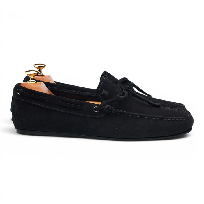 Gommino Black Suede Driving Loafers UK 9
