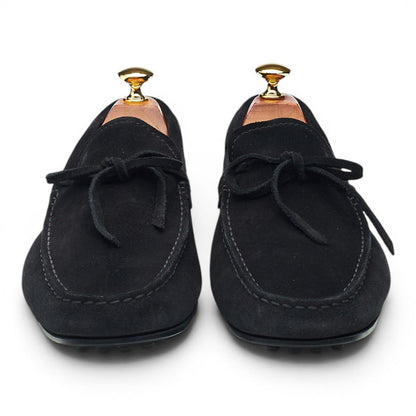 Gommino Black Suede Driving Loafers UK 9