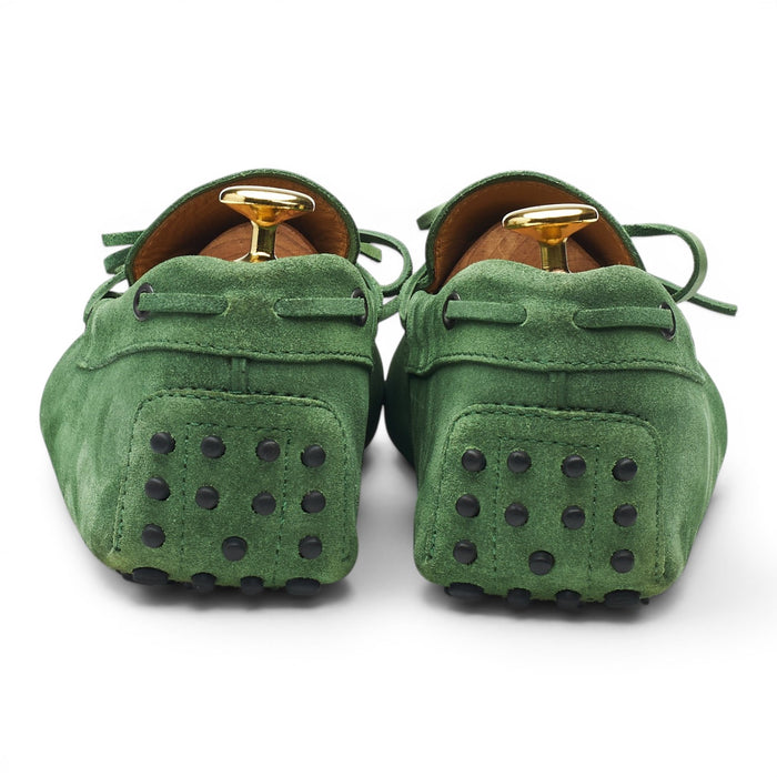 Gommino Green Suede Driving Loafers UK 8