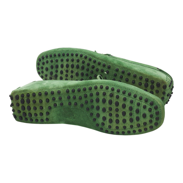 Gommino Green Suede Driving Loafers UK 8