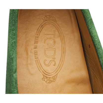 Gommino Green Suede Driving Loafers UK 8