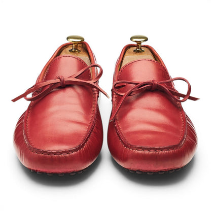 Gommino Red Leather Driving Loafers UK 8.5