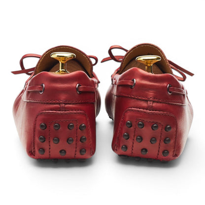 Gommino Red Leather Driving Loafers UK 8.5