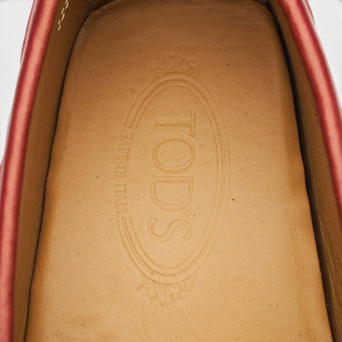 Gommino Red Leather Driving Loafers UK 8.5