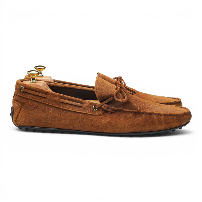 Gommino Tan Brown Suede Driving Loafers UK 12