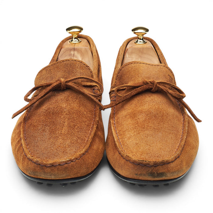 Gommino Tan Brown Suede Driving Loafers UK 12