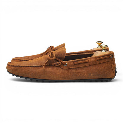 Gommino Tan Brown Suede Driving Loafers UK 12