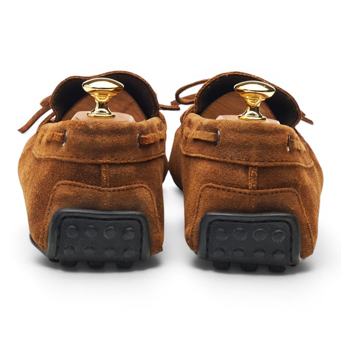 Gommino Tan Brown Suede Driving Loafers UK 12