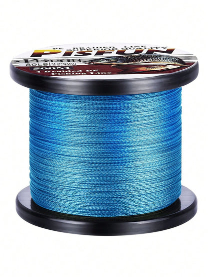 GOTURE 1 Roll 4-Strand Blue Braided Fishing Line, Suitable For Saltwater & Freshwater, Durable, 14-80 Lbs, 500m (547 Yards)