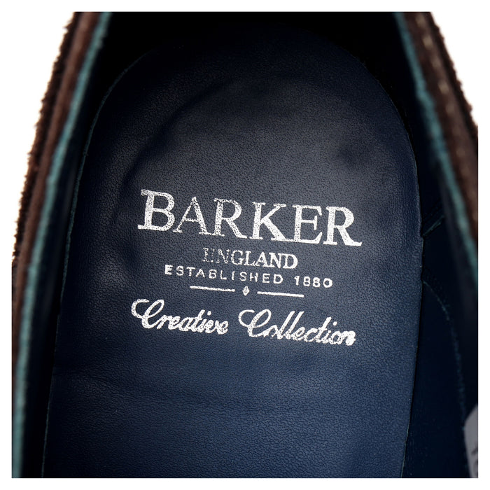 'Grant' Dark Brown Waxed Suede Brogues UK 8 F