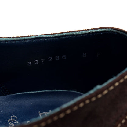 'Grant' Dark Brown Waxed Suede Brogues UK 8 F