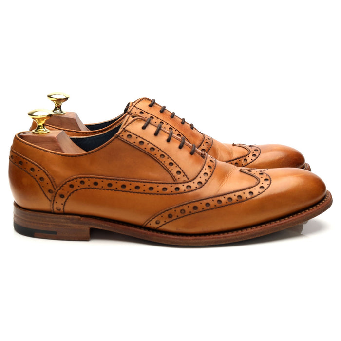 'Grant' Tan Brown Leather Oxford UK 7 F