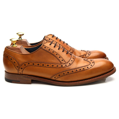 'Grant' Tan Brown Leather Oxford UK 7 F