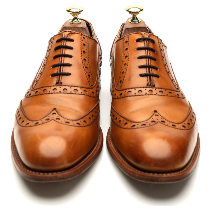'Grant' Tan Brown Leather Oxford UK 7 F