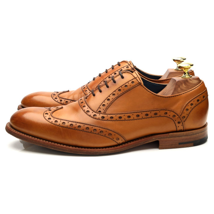 'Grant' Tan Brown Leather Oxford UK 7 F