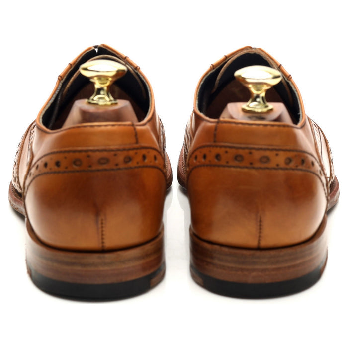 'Grant' Tan Brown Leather Oxford UK 7 F