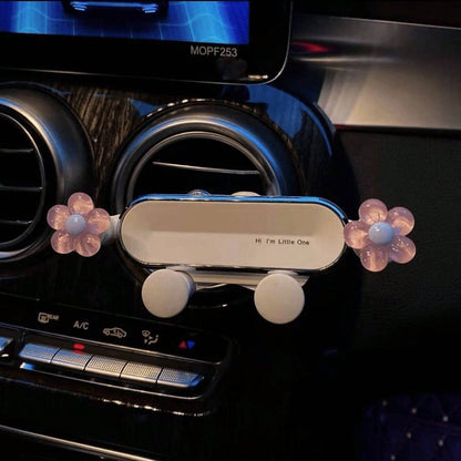 Gravity Car Air Vent Phone Holder, Creative Butterfly Design, White Plastic Material, Universal Car Interior Accessory, Suitable For IPhone And Android Phones, Birthday Gift, Car Air Vent Phone Holder
