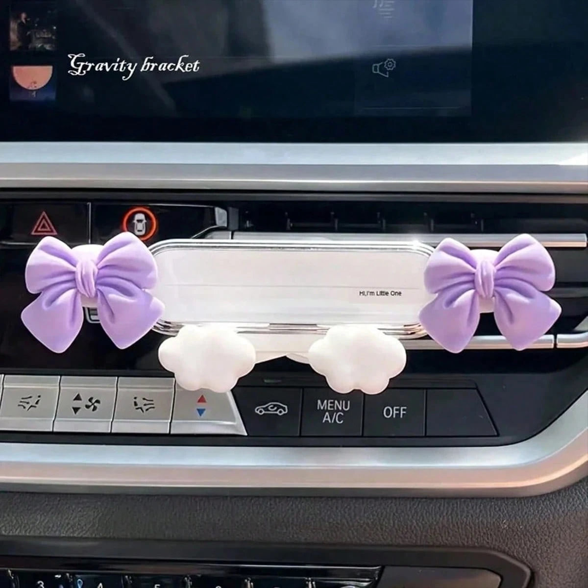 Gravity Car Air Vent Phone Holder, Creative Butterfly Design, White Plastic Material, Universal Car Interior Accessory, Suitable For IPhone And Android Phones, Birthday Gift, Car Air Vent Phone Holder