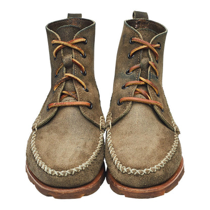 Green Suede Moc Toe Boots UK 7.5 US 8 E