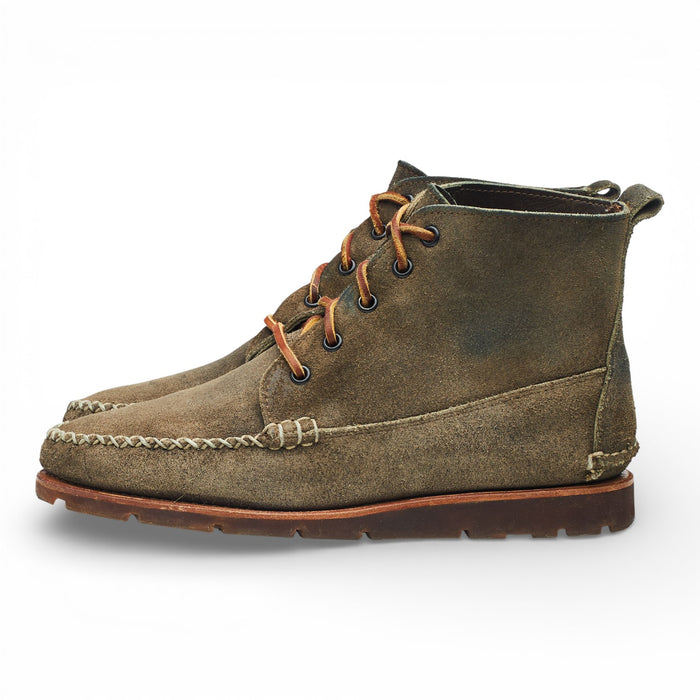 Green Suede Moc Toe Boots UK 7.5 US 8 E