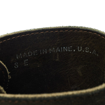 Green Suede Moc Toe Boots UK 7.5 US 8 E