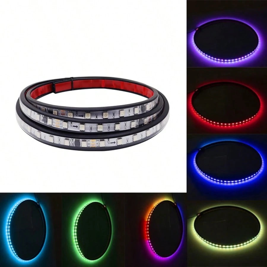 GZSGCP 2M 1M Led 24V Truck Light Strips Colorful Atmosphere Lamp RGB Flexible Turn Signal Light Warning Light DRL 1.5M With Remote