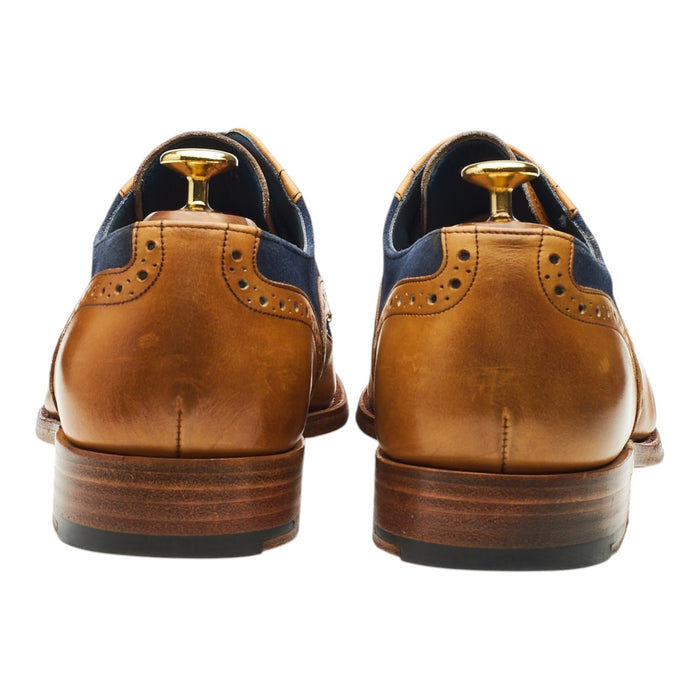 'Haig' Tan Brown Leather Derby Brogues UK 8 G