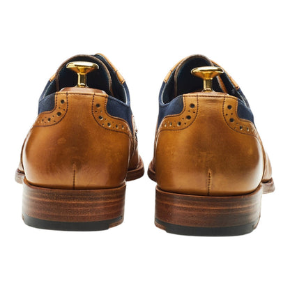 'Haig' Tan Brown Leather Derby Brogues UK 8 G