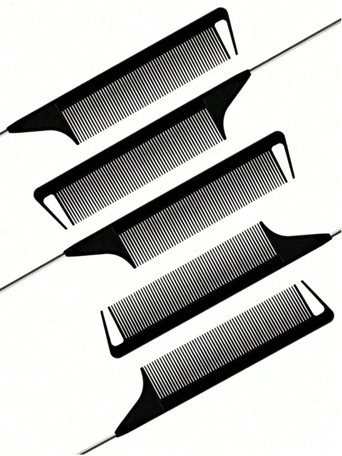 Hair Comb Set, Including Parting Comb, Tail Comb, Steel Needle Tail Carbon Fiber Heat-Resistant Volumizing Comb, Styling Comb, Hair Brush, Comb, Hairdressing Tools, Hair Products And Accessories, Suit