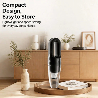 Handheld Wireless Vacuum Cleaner With Powerful 8kPa Suction; USB-Rechargeable; Suitable For Use In Cars, Homes, And Offices; Ideal For Cleaning Up Pet Hair.