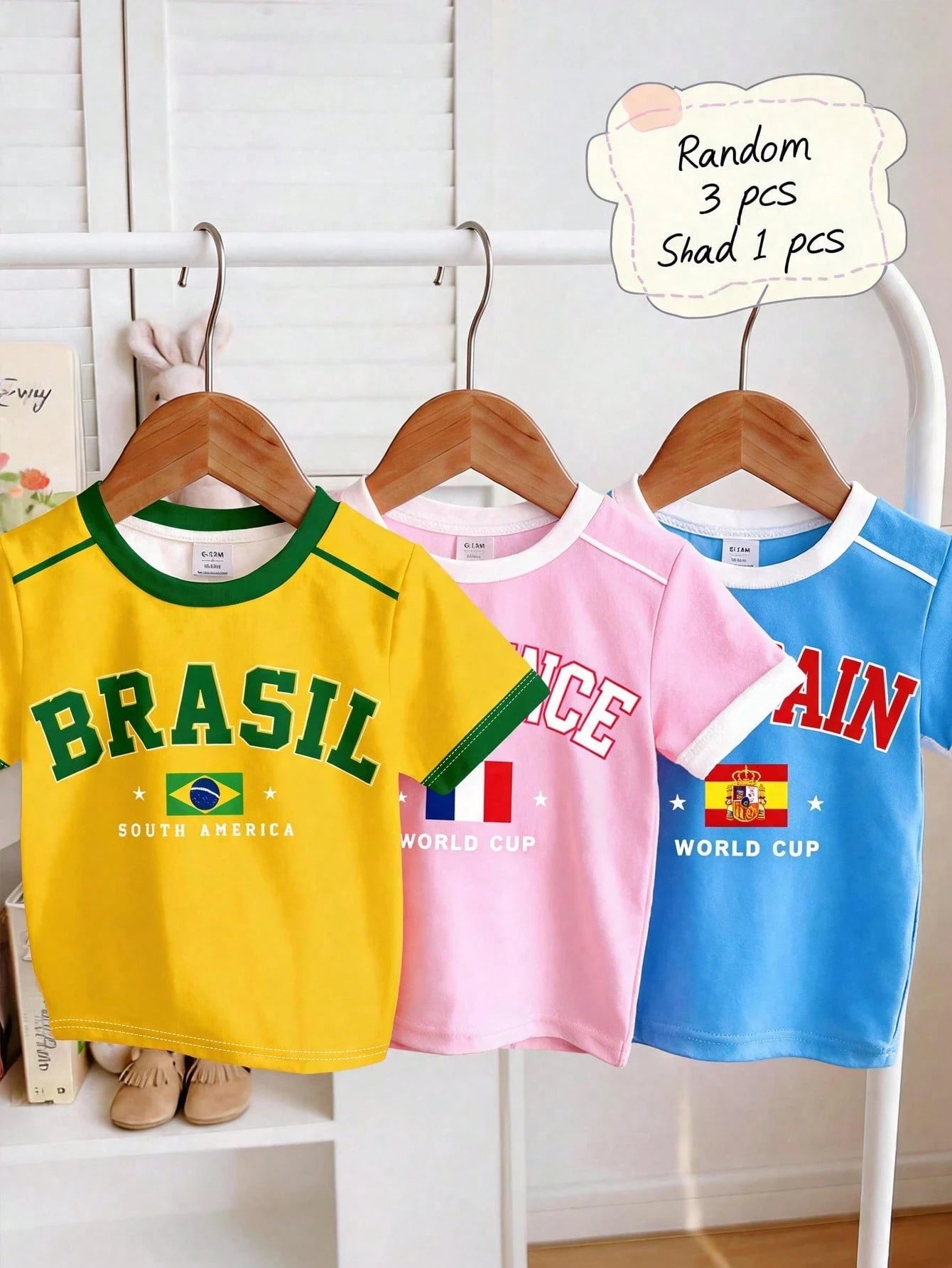 Happikins Casual Baby Girl Round Neck Short Sleeve Shirt With "Just A Girl Who Loves Her Daddy" Text, Suitable For Summer