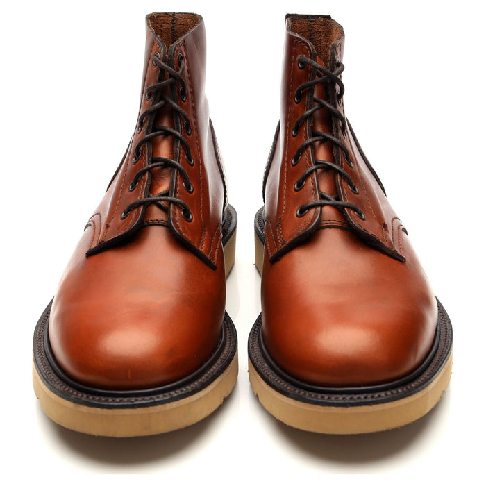 'Harrison' Tan Brown Leather Boots UK 6.5