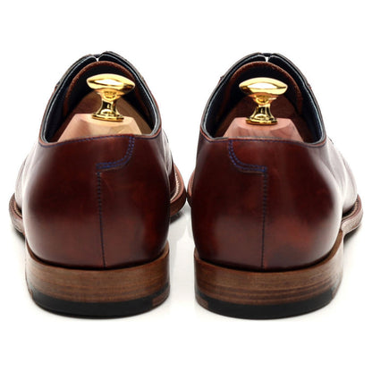 'Harry' Burgundy / Navy Blue Leather Oxford UK 7.5 F