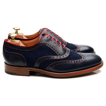 'Hathaway' Navy Blue Leather Brogues UK 8 F