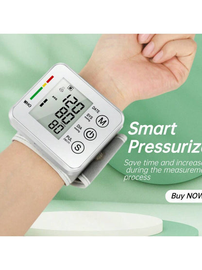 Heart Rate Wrist Blood Pressure Monitor Smart Blood Pressure Machine Electronic Sphygmomanometer