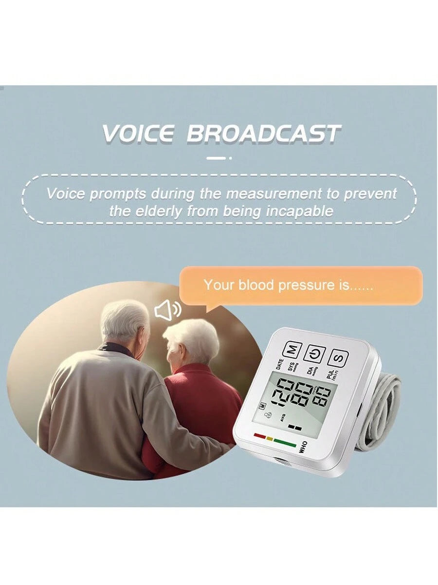 Heart Rate Wrist Blood Pressure Monitor Smart Blood Pressure Machine Electronic Sphygmomanometer