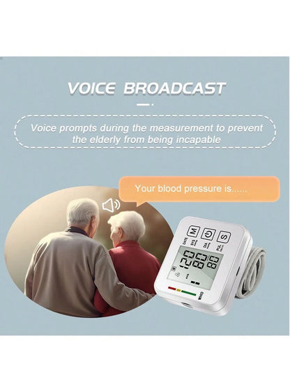 Heart Rate Wrist Blood Pressure Monitor Smart Blood Pressure Machine Electronic Sphygmomanometer