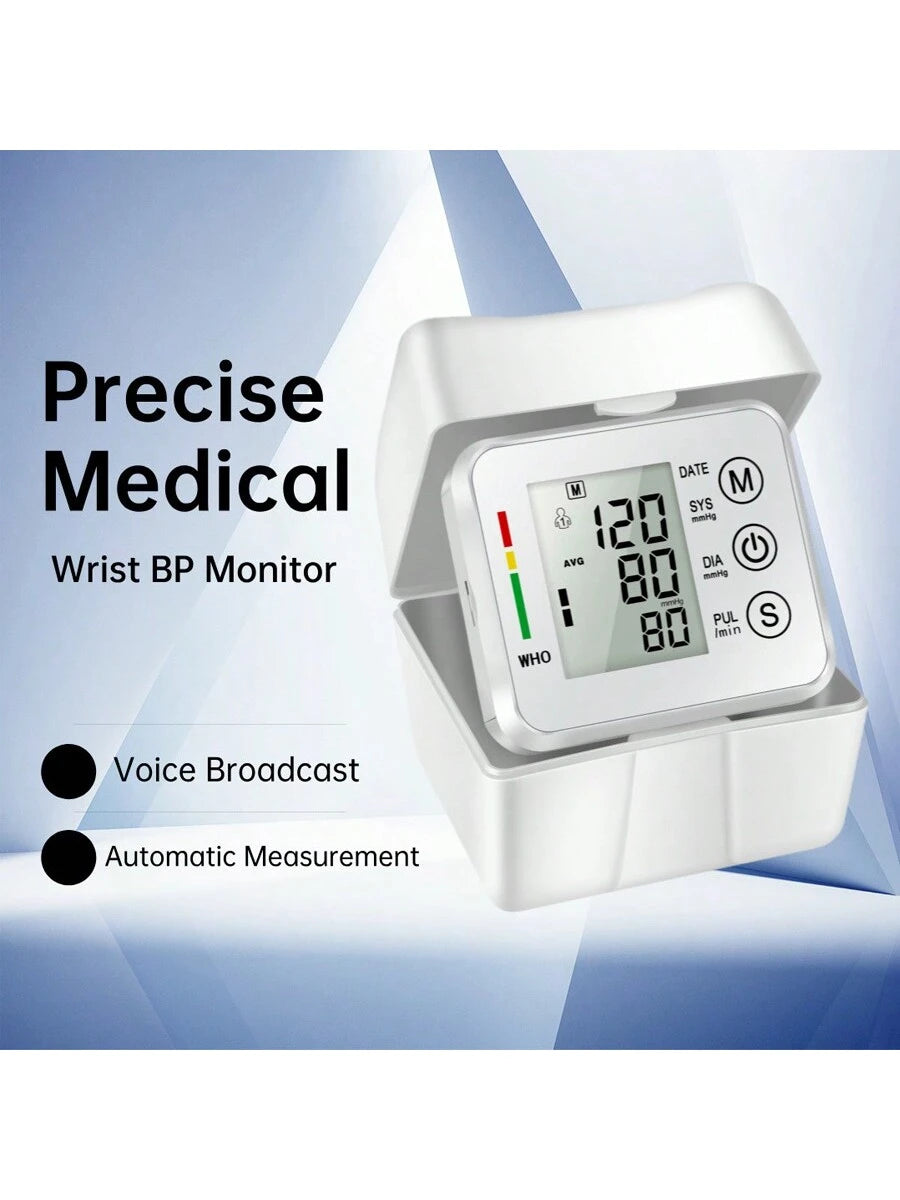 Heart Rate Wrist Blood Pressure Monitor Smart Blood Pressure Machine Electronic Sphygmomanometer
