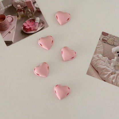 Heart-Shaped Data Cable Organizer, Dual Slot Desktop Adhesive Cable Management Holder, Self-Adhesive Heart Design Cable Storage Rack, Gift For Friends