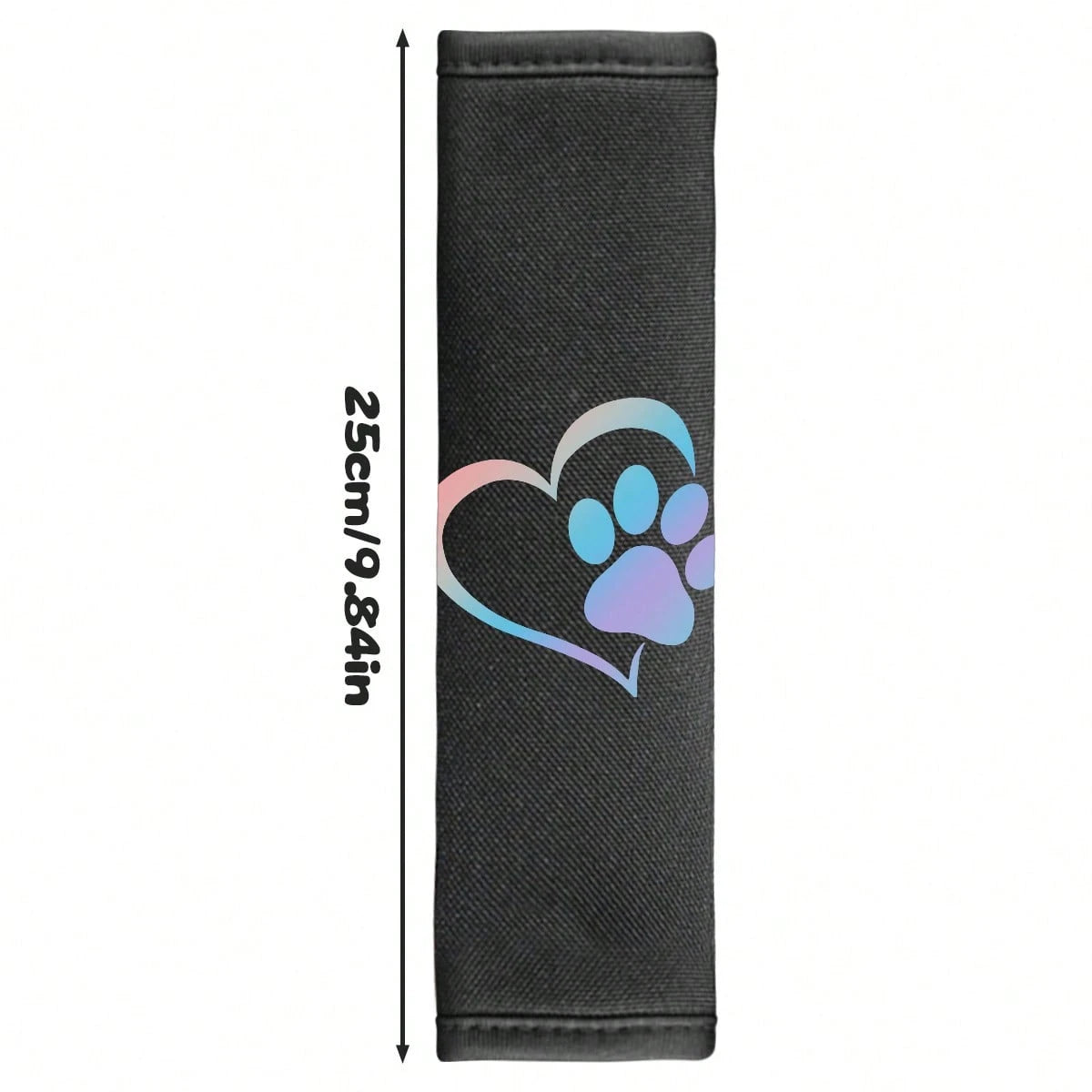 Heart-Shaped Dog Paw Print Plush Car Seat Belt Shoulder Pads, Soft And Comfortable, Suitable For All Car Models