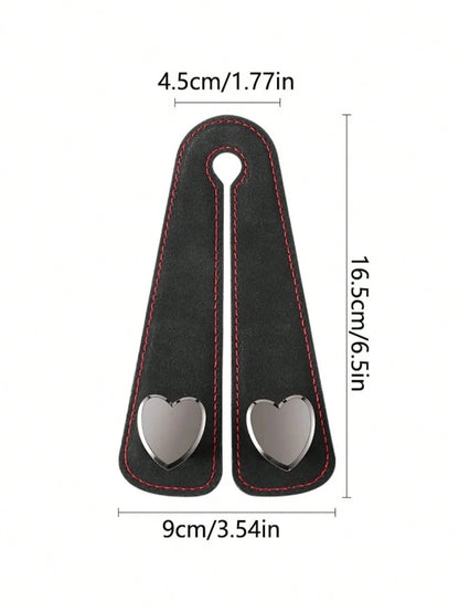 Heart-Shaped Dual Hook Car Seat Hanger, Stylish & High-End, Car Bracket, Backseat Storage Rack, Car Clip, Interior Accessories, Handbag, Wallet, Coat, Car Storage Rack