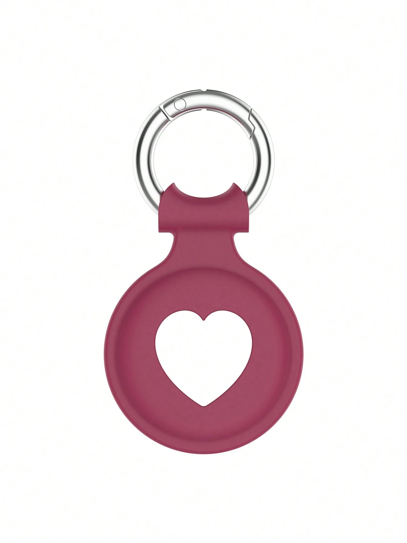 Heart Shaped Protective Silicone Cover With Anti-Lost Tracker And Soft Shell Compatible With Apple Airtag (Airtag Not Included)