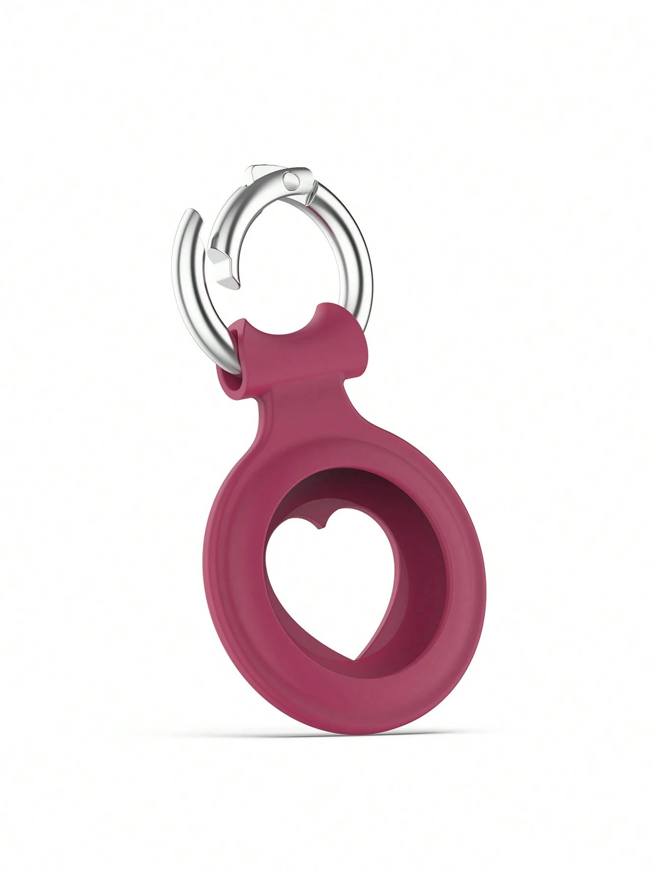 Heart Shaped Protective Silicone Cover With Anti-Lost Tracker And Soft Shell Compatible With Apple Airtag (Airtag Not Included)