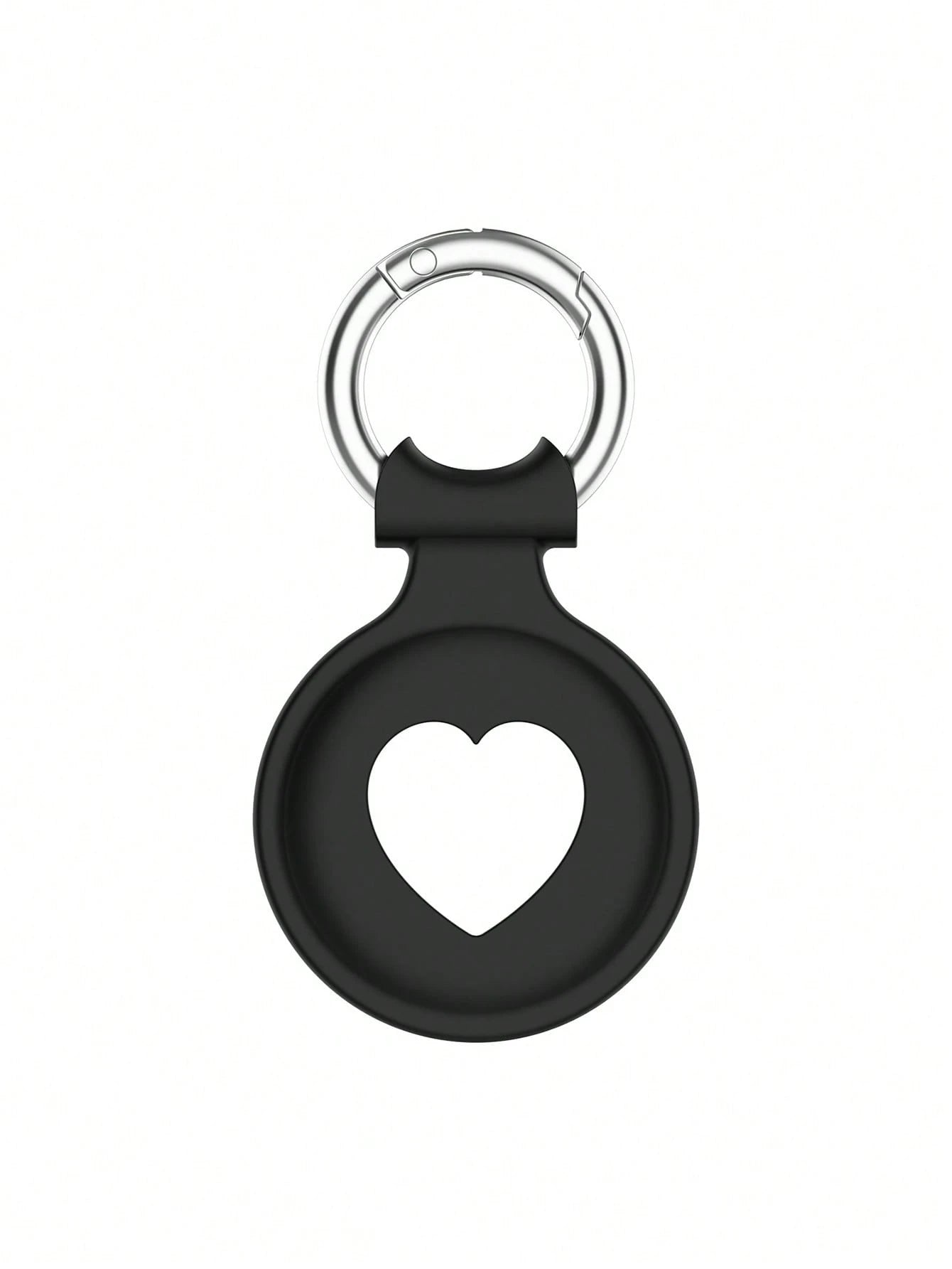 Heart Shaped Protective Silicone Cover With Anti-Lost Tracker And Soft Shell Compatible With Apple Airtag (Airtag Not Included)