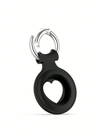Heart Shaped Protective Silicone Cover With Anti-Lost Tracker And Soft Shell Compatible With Apple Airtag (Airtag Not Included)