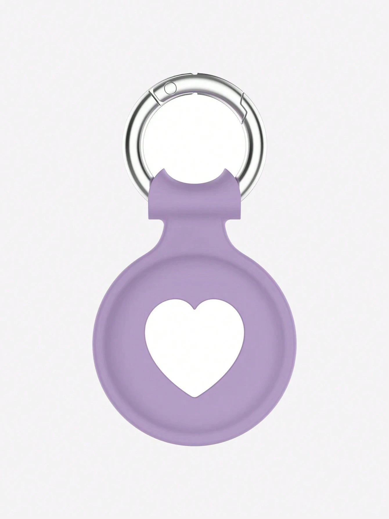 Heart Shaped Protective Silicone Cover With Anti-Lost Tracker And Soft Shell Compatible With Apple Airtag (Airtag Not Included)